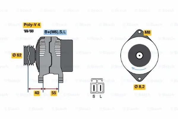 Alternator (0 986 037 201)
