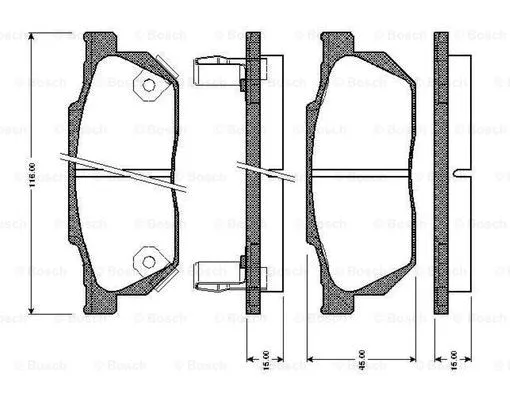 Brake Pad Set, disc brake (0 986 TB2 103)