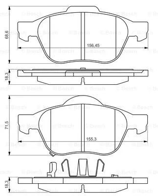 Brake Pad Set, disc brake (0 986 494 485)