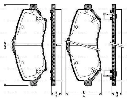 Brake Pad Set, disc brake (0 986 TB3 007)