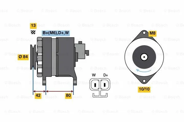 Alternator (0 986 081 240)