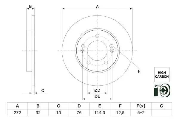 Brake Disc (0 986 479 G30)