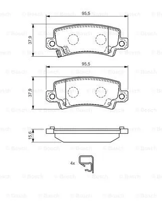 Brake Pad Set, disc brake (0 986 424 790)