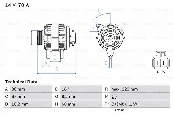 Alternator (0 986 043 101)