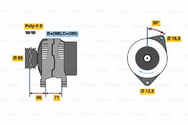Alternator (0 986 040 651)