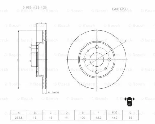 Brake Disc (0 986 AB5 430)
