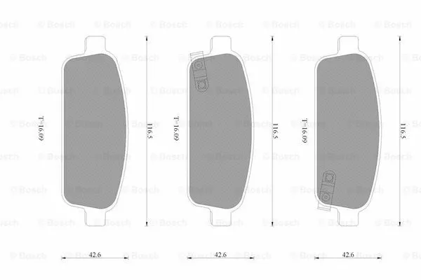 Brake Pad Set, disc brake (0 986 AB2 510)