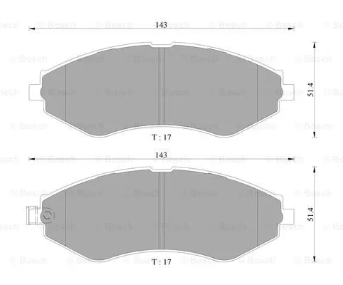 Brake Pad Set, disc brake (0 986 AB3 061)