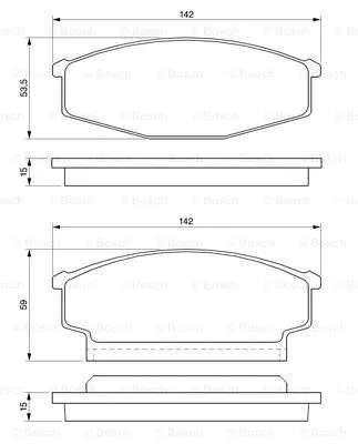 Brake Pad Set, disc brake (0 986 424 261)