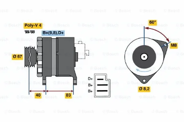 Alternator (0 986 036 611)