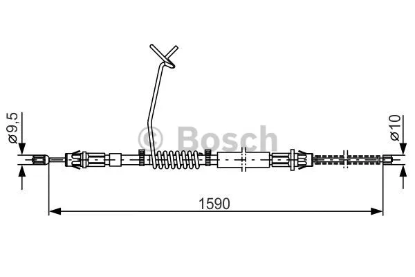 Cable Pull, parking brake (1 987 477 175)