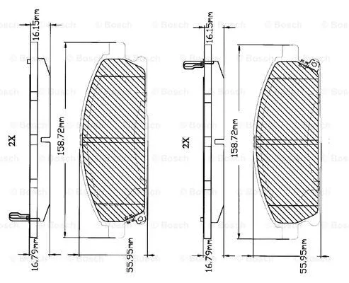 Brake Pad Set, disc brake (F 03B 150 044)