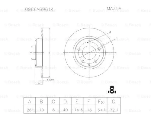 Brake Disc (0 986 AB9 614)