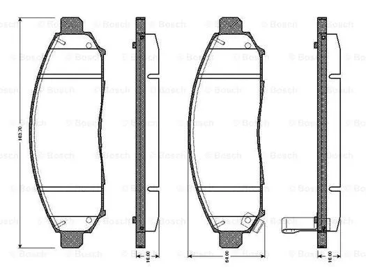 Brake Pad Set, disc brake (0 986 TB3 054)