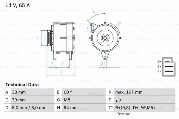 Alternator (0 986 044 591)