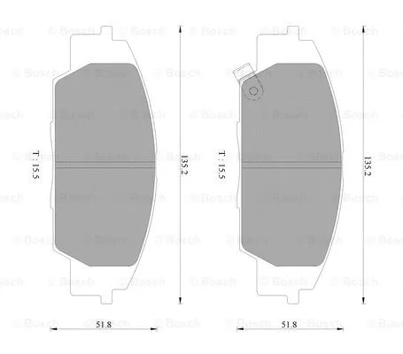 Brake Pad Set, disc brake (0 986 AB2 470)