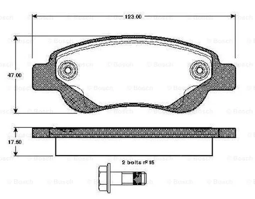 Brake Pad Set, disc brake (0 986 TB2 927)
