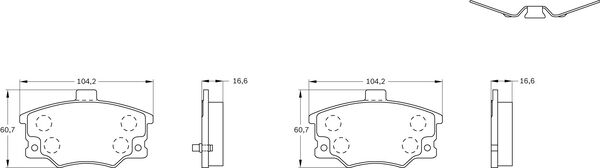 Brake Pad Set, disc brake (0 986 BB0 038)