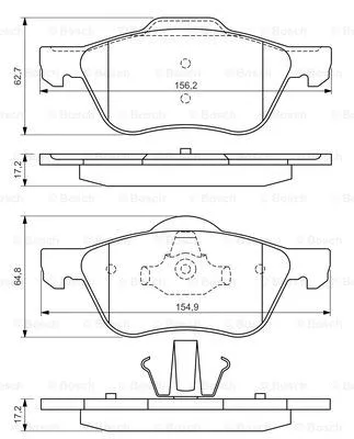 Brake Pad Set, disc brake (0 986 494 396)