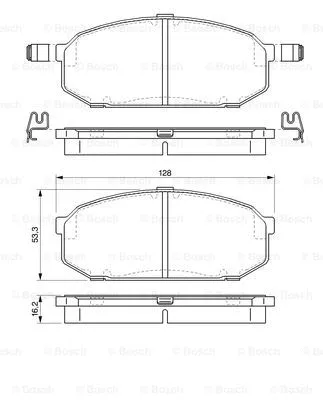 Brake Pad Set, disc brake (0 986 424 573)