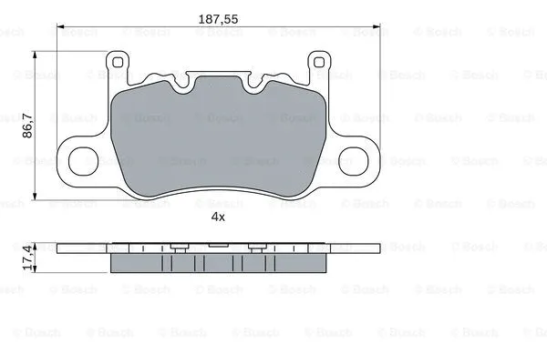 Brake Pad Set, disc brake (0 986 424 605)