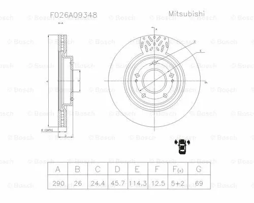 Brake Disc (F 026 A09 348)