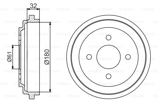 Brake Drum (0 986 477 164)