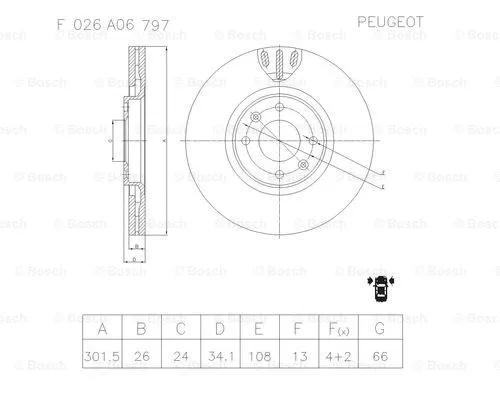 Brake Disc (F 026 A06 797)