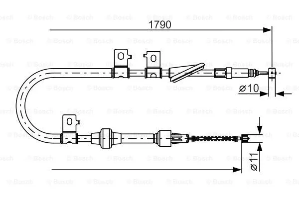 Cable Pull, parking brake (1 987 477 739)