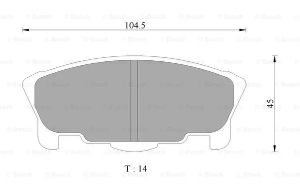 Brake Pad Set, disc brake (0 986 AB2 437)