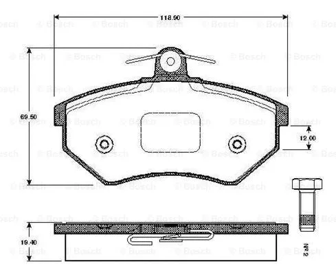 Brake Pad Set, disc brake (0 986 TB2 505)