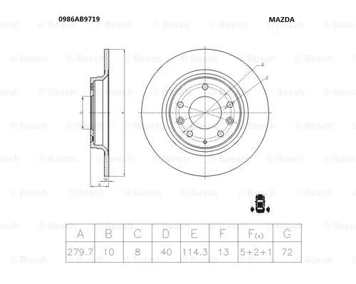 Brake Disc (0 986 AB9 719)