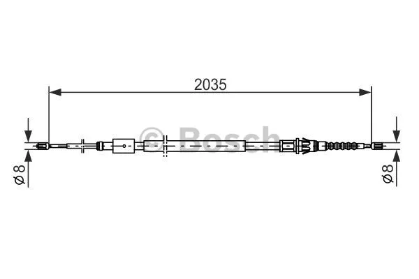 Cable Pull, parking brake (1 987 477 598)