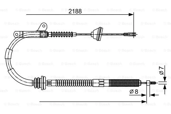 Cable Pull, parking brake (1 987 477 879)
