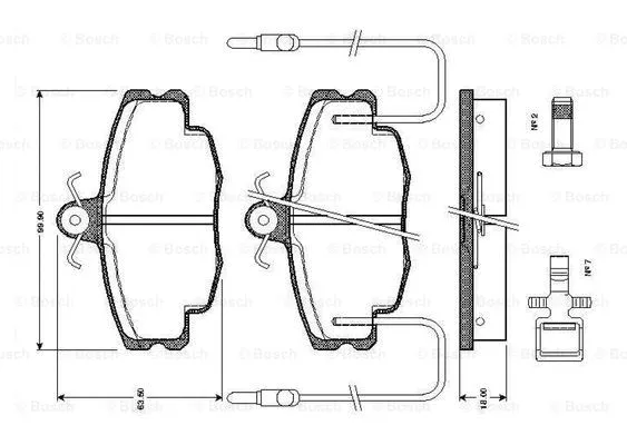 Brake Pad Set, disc brake (0 986 TB2 075)