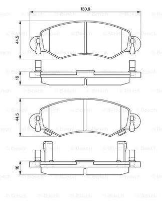 Brake Pad Set, disc brake (0 986 424 549)