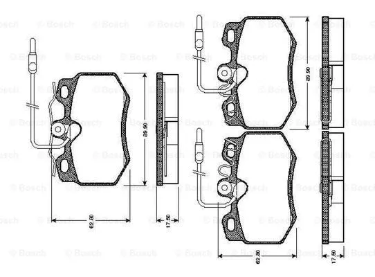 Brake Pad Set, disc brake (0 986 TB2 088)