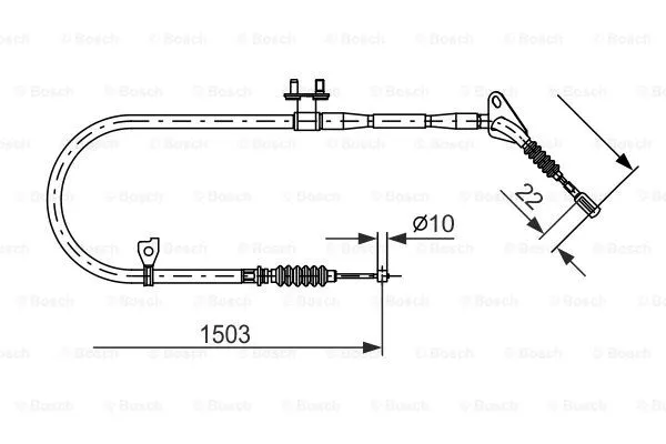 Cable Pull, parking brake (1 987 477 493)