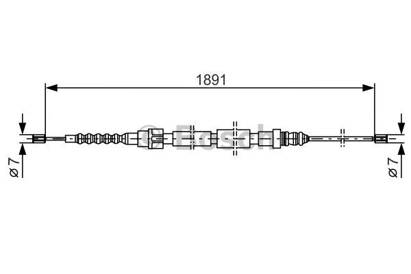 Cable Pull, parking brake (1 987 477 154)
