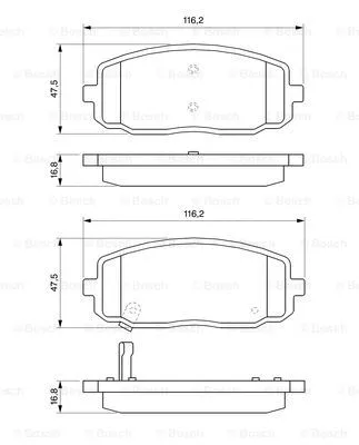 Brake Pad Set, disc brake (0 986 494 064)