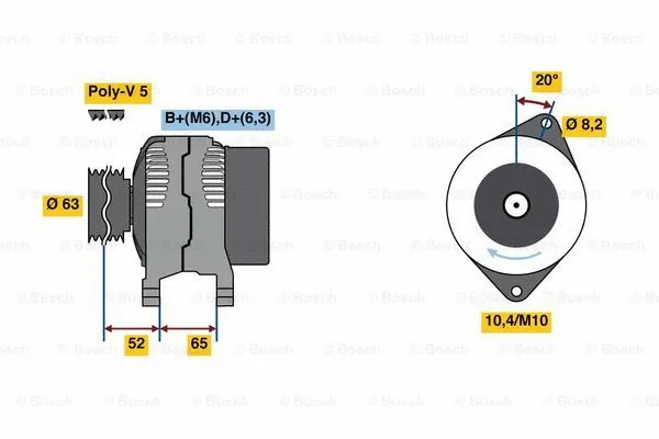 Alternator (0 986 036 871)