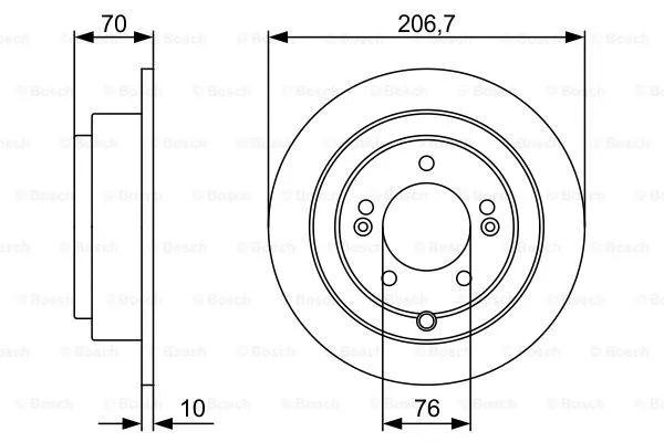 Brake Disc (0 986 479 V53)