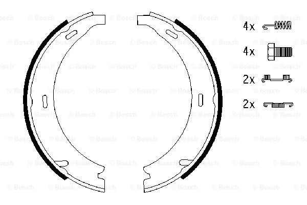 Brake Shoe Set, parking brake