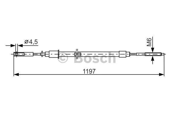 Cable Pull, parking brake (1 987 477 082)