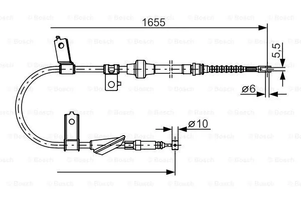 Cable Pull, parking brake (1 987 482 119)