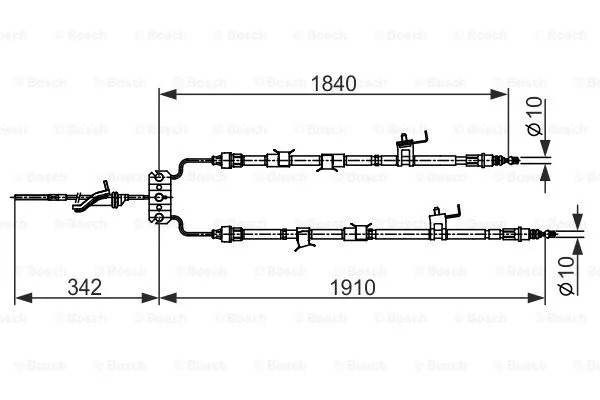 Cable Pull, parking brake (1 987 482 420)