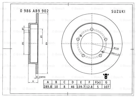 Brake Disc (0 986 AB9 902)