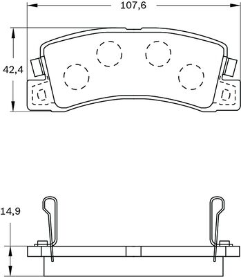 Brake Pad Set, disc brake (0 986 BB0 525)