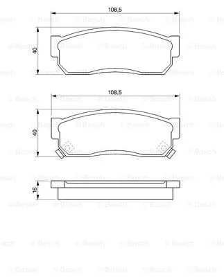 Brake Pad Set, disc brake (0 986 424 160)