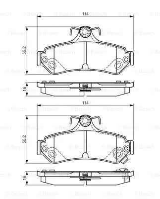 Brake Pad Set, disc brake (0 986 495 173)